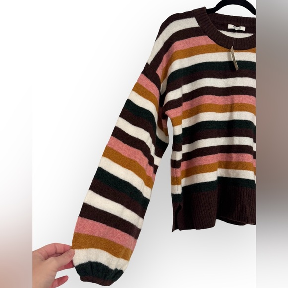 (SOLD) MADEWELL NWT Payton Coziest Yarn Striped Sweater, Size Large - Picture 7 of 14